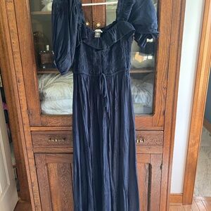 Long navy dress